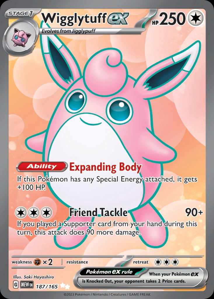 Wigglytuff ex 187/165 - Scarlet&Violet 151