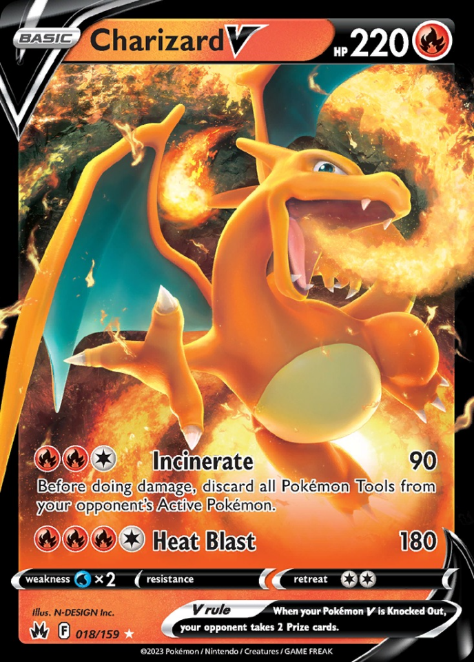 Charizard V 018/159 - Crown Zenith