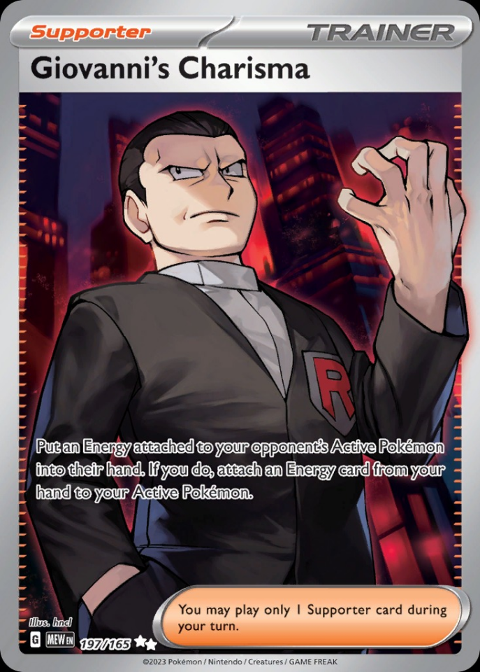 Giovanni's Charisma 197/165 - Scarlet&Violet 151