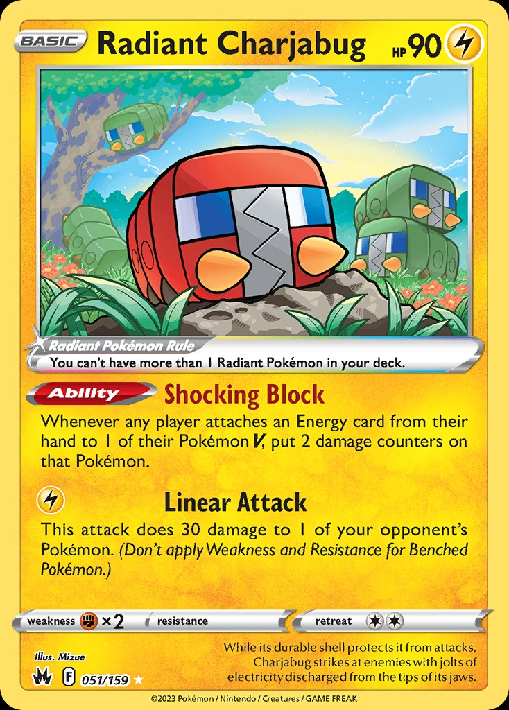 Radiant Charjabug 051/159 - Crown Zenith