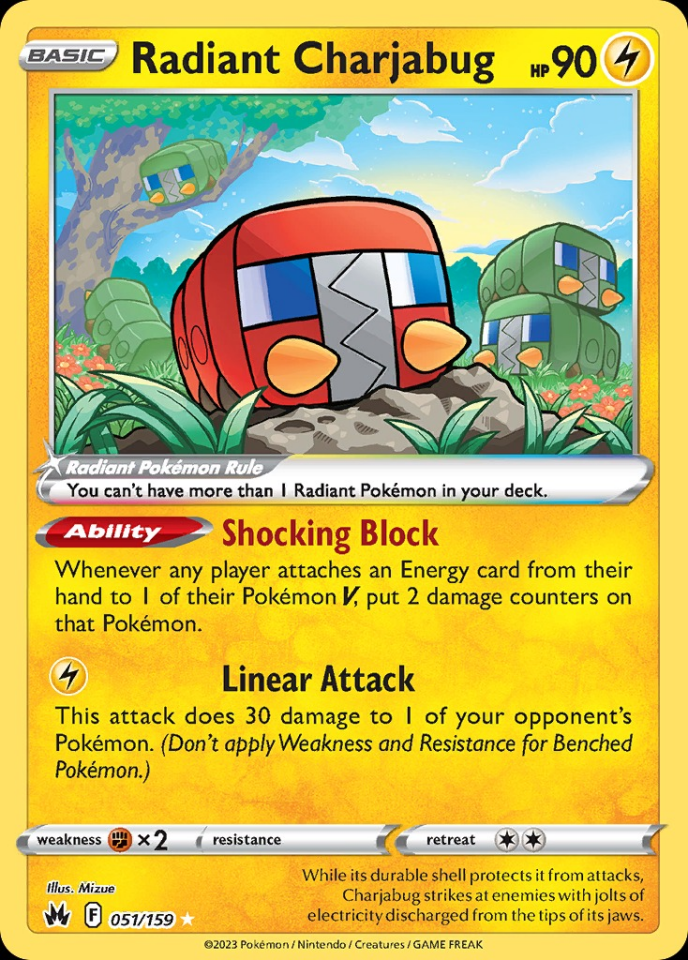 Radiant Charjabug 051/159 - Crown Zenith