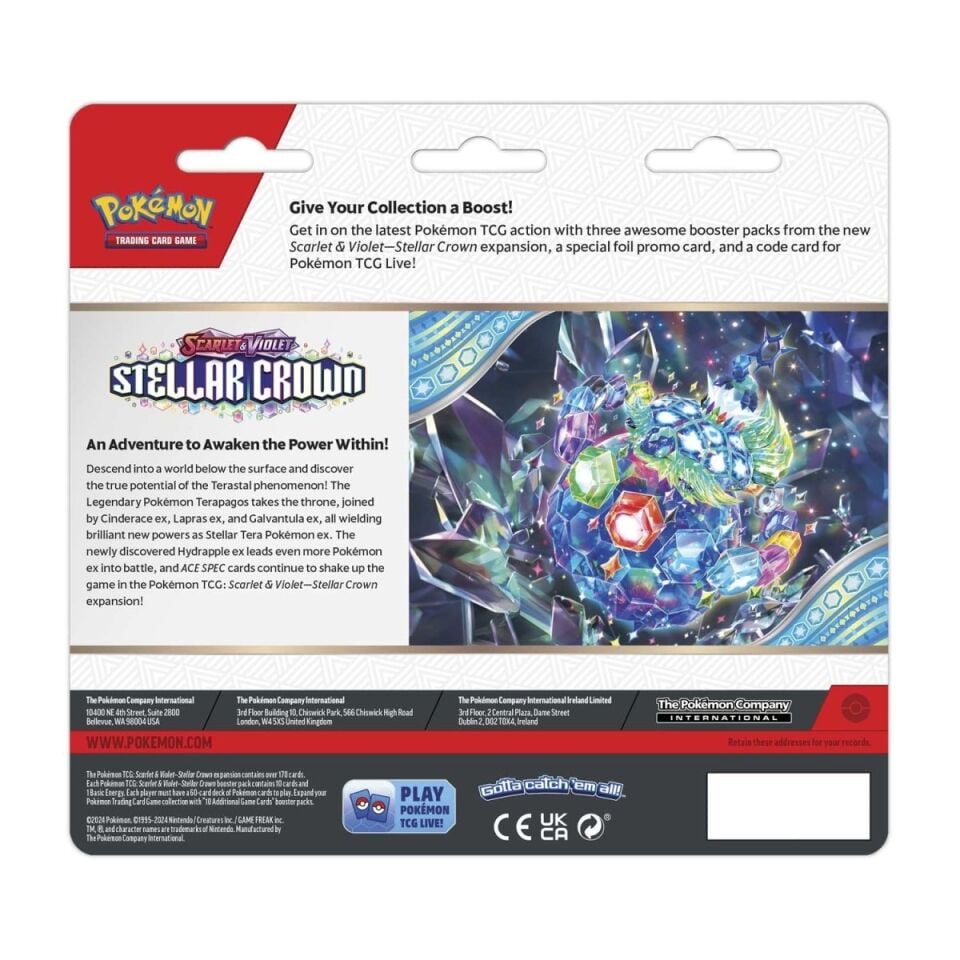 Pokémon -  Stellar Crown 3 Pack Blister (Latias)