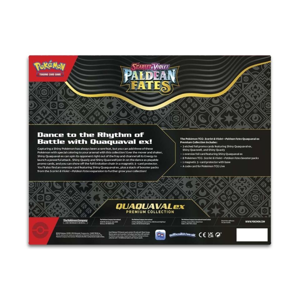 Pokémon -  Scarlet & Violet-Paldean Fates Quaquaval ex Premium Collection