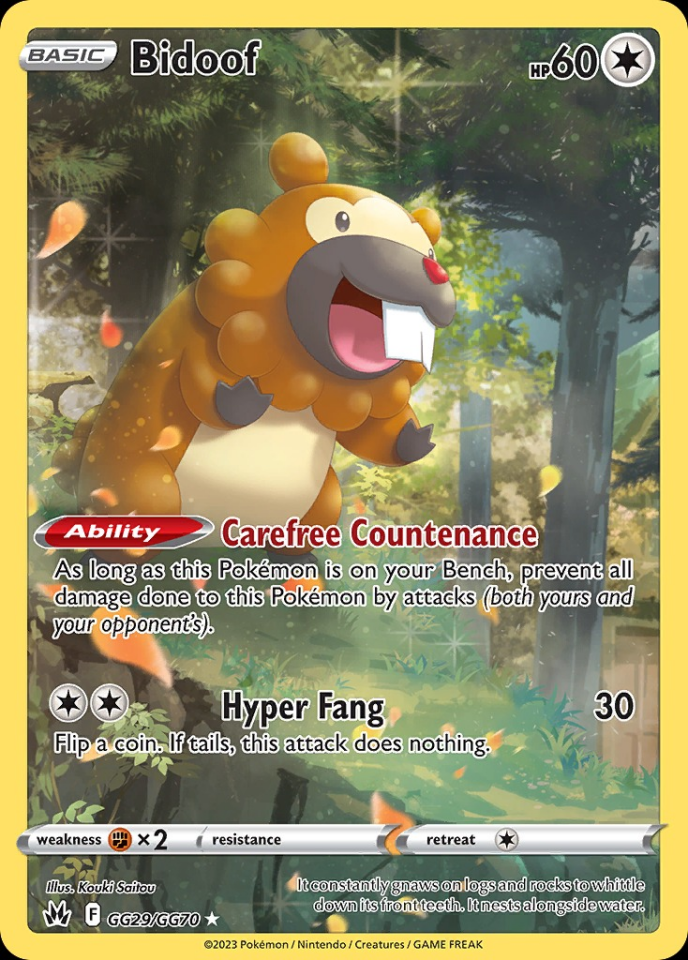 Bidoof GG29/GG70 - Crown Zenith