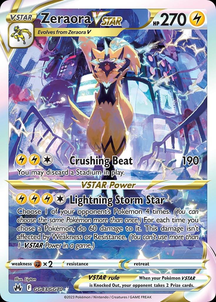 Zeraora VSTAR GG43/GG70 - Crown Zenith