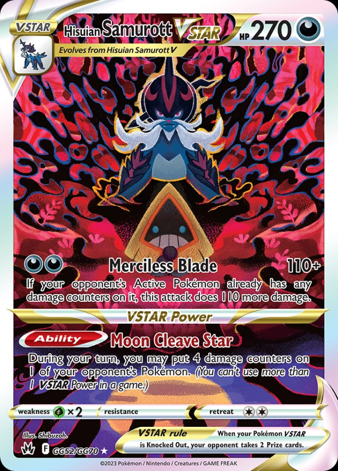 Hisuian Samurott VStar GG52/GG70 - Crown Zenith