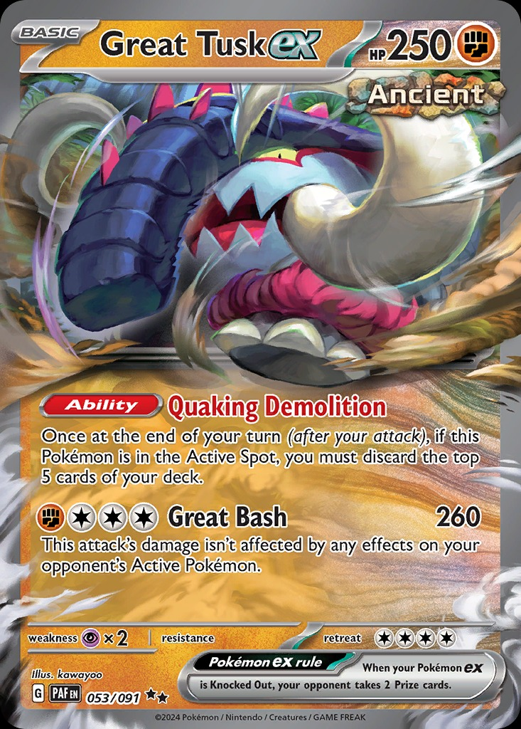 Great Tusk ex 053/091 - Paldean Fates