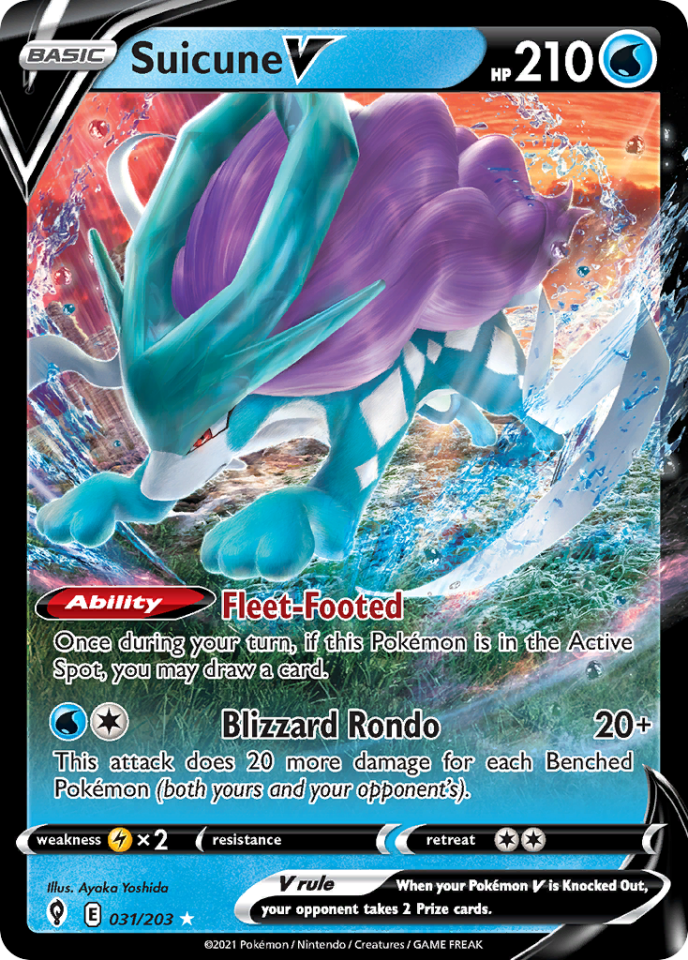 Suicune V 031/203 - Evolving Skies