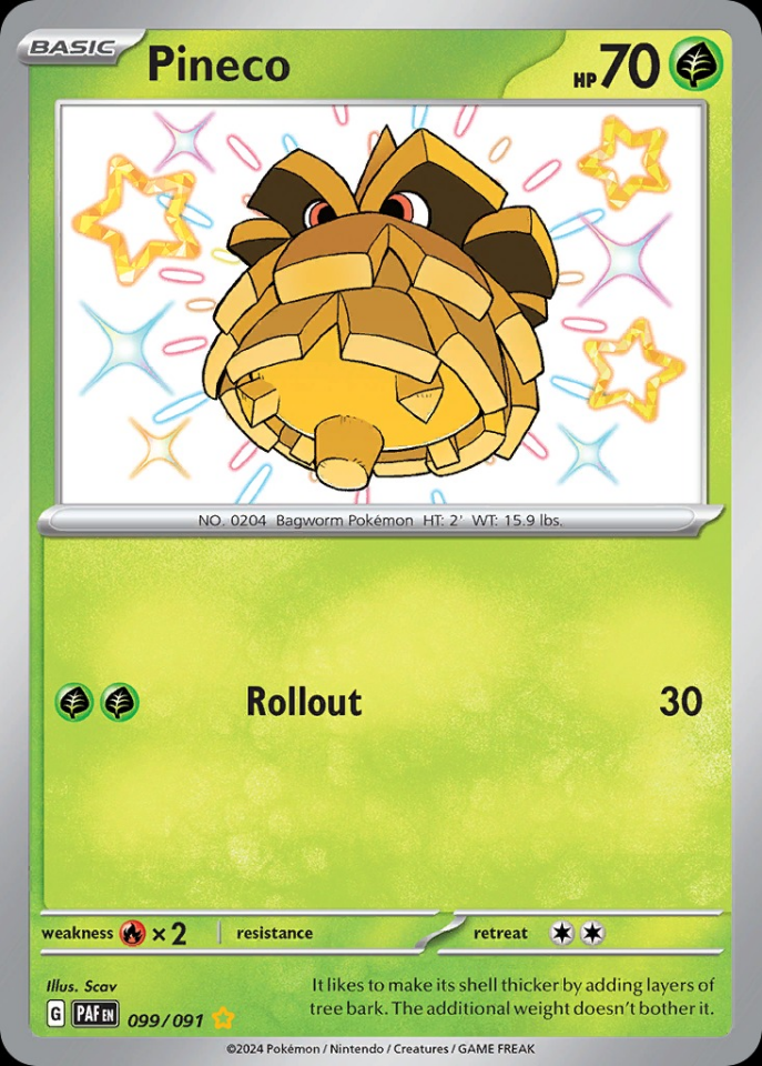 Pineco 099/091 - Paldean Fates