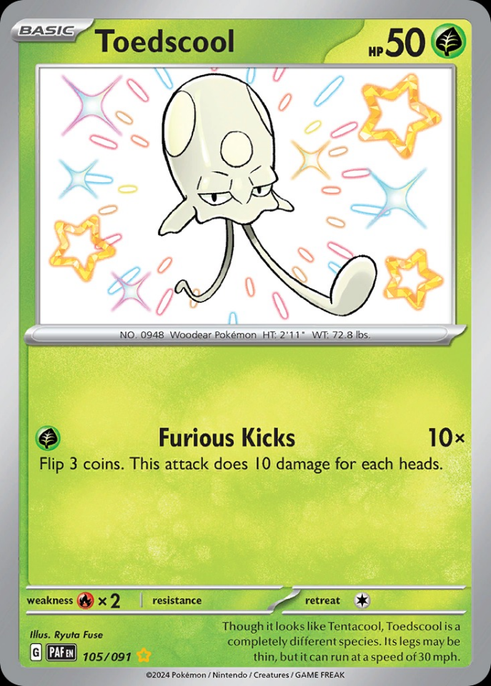 Toedscool 105/091 - Paldean Fates