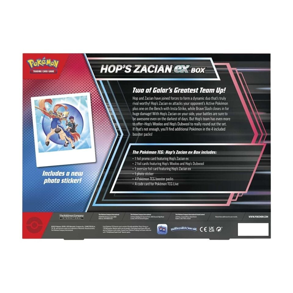 Pokémon - Hop’s Zacian ex Box
