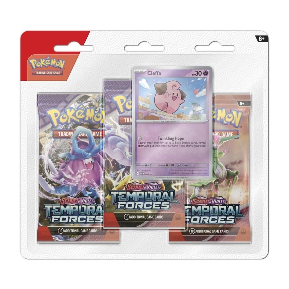 Pokémon -  Temporal Forces 3 Booster Packs & Cleffa Promo Card