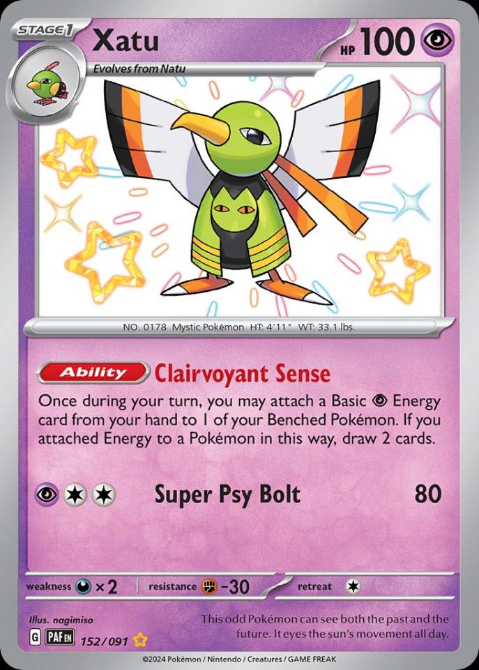 Xatu 152/091 - Paldean Fates