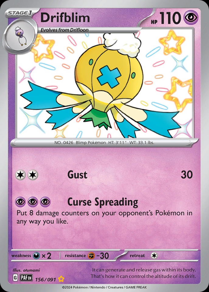 Drifblim 156/091 - Paldean Fates