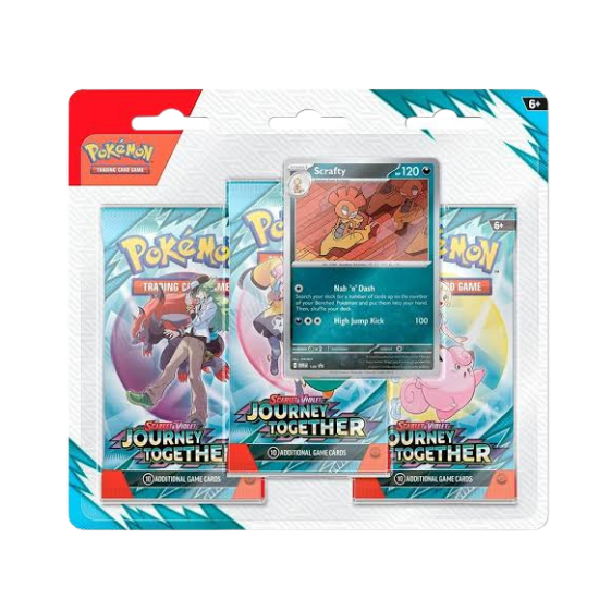 Pokémon -  Journey Together 3 Pack Blister [Scrafty]