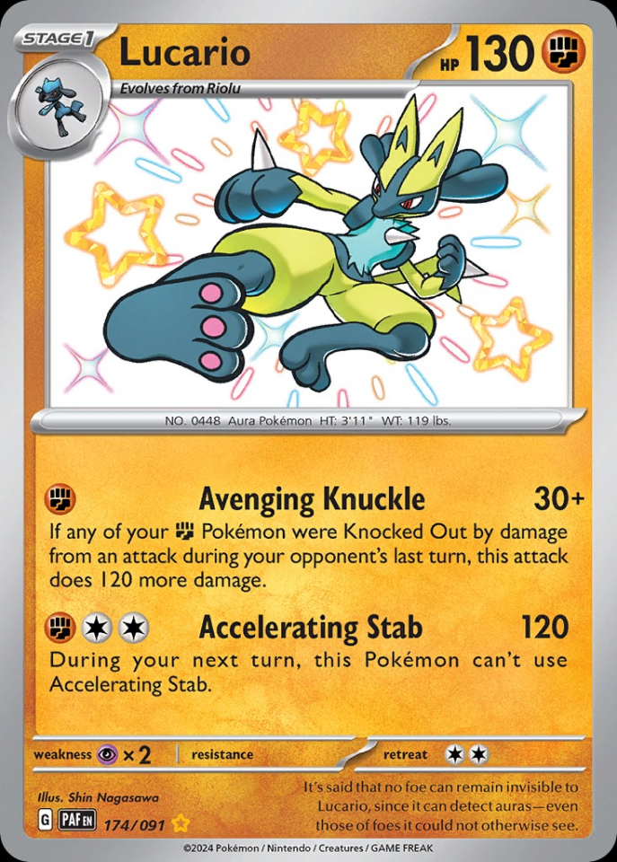 Lucario 174/091 - Paldean Fates