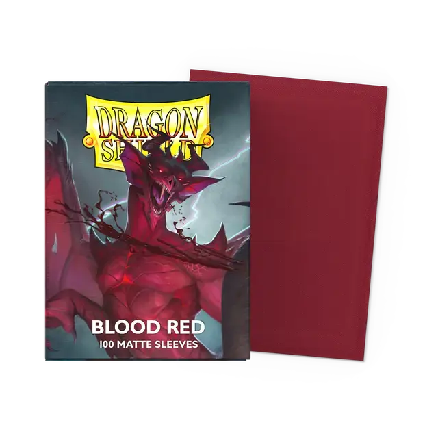 Dragon Shield - Matte Sleeve - Blood Red ( 100 Sleeve )