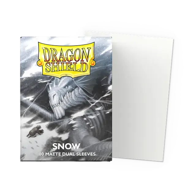 Dragon Shield - Dual Matte Sleeve - Snow (100 Sleeve)