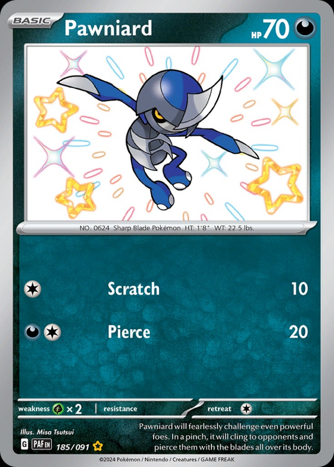 Pawniard 185/091 - Paldean Fates