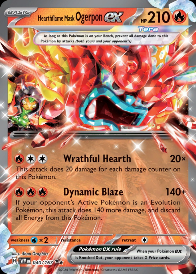 Hearthflame Mask Ogerpon ex 040/167 - Twilight Masquerade