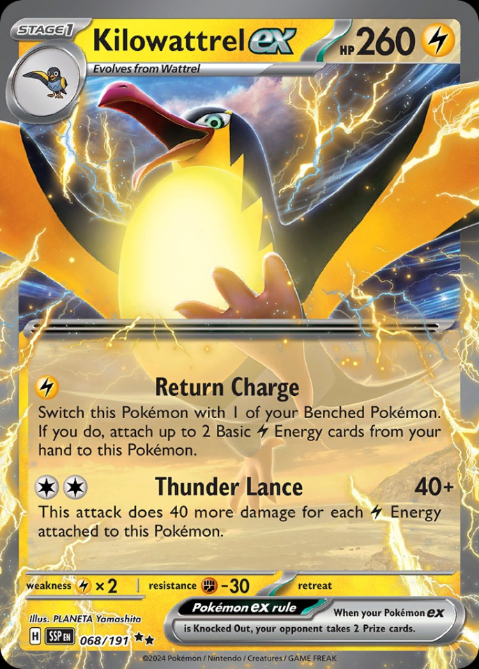 Kilowattrel ex 068/191 - Surging Sparks