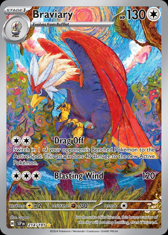 Braviary 214/191 - Surging Sparks