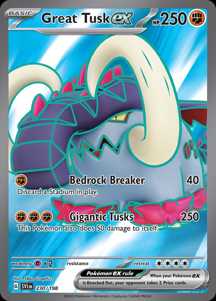 Great Tusk ex 230/198 - Scarlet&Violet Base Set