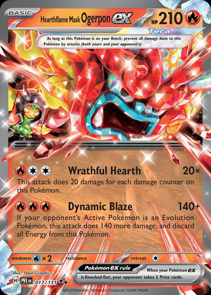 Hearthflame Mask Ogerpon ex 017/143 - Prismatic Evolutions