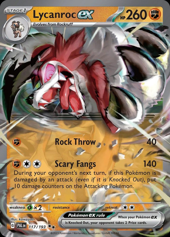 Lycanroc ex 117/193 - Paldea Evolved