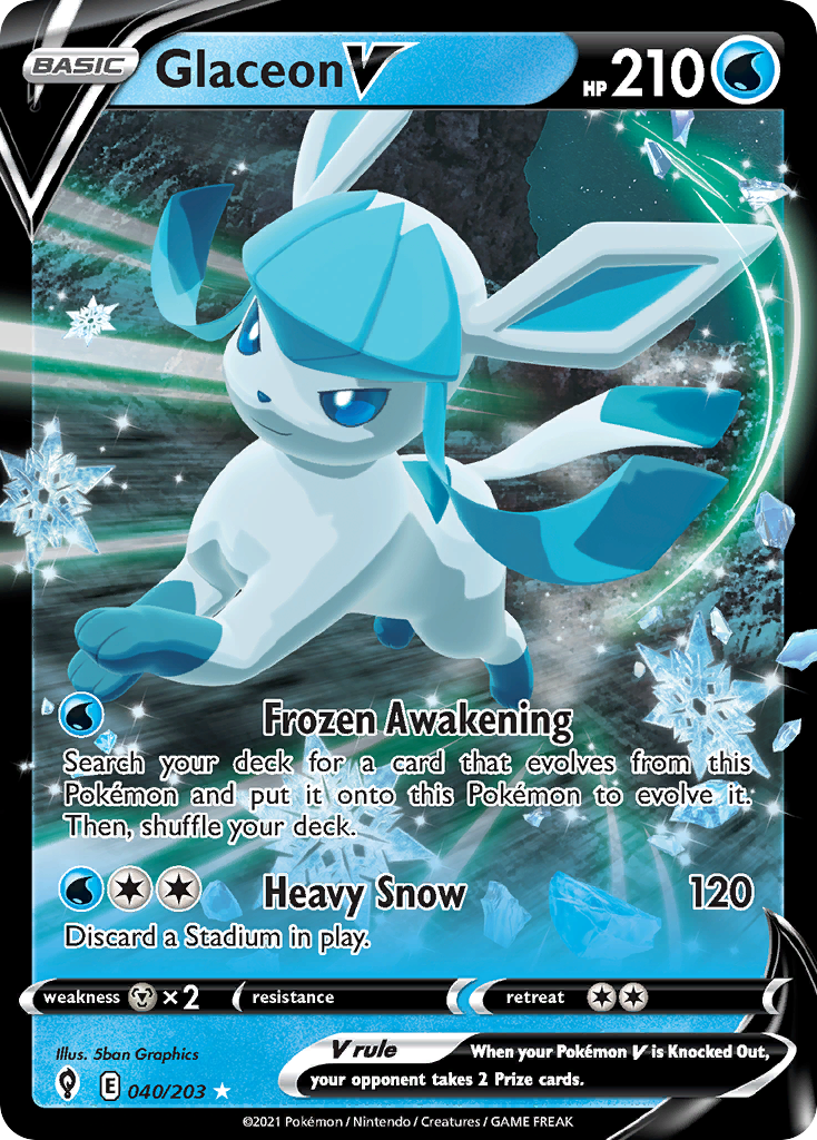 Glaceon V 040/203 - Evolving Skies
