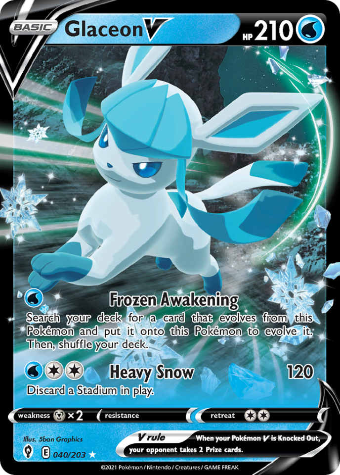 Glaceon V 040/203 - Evolving Skies