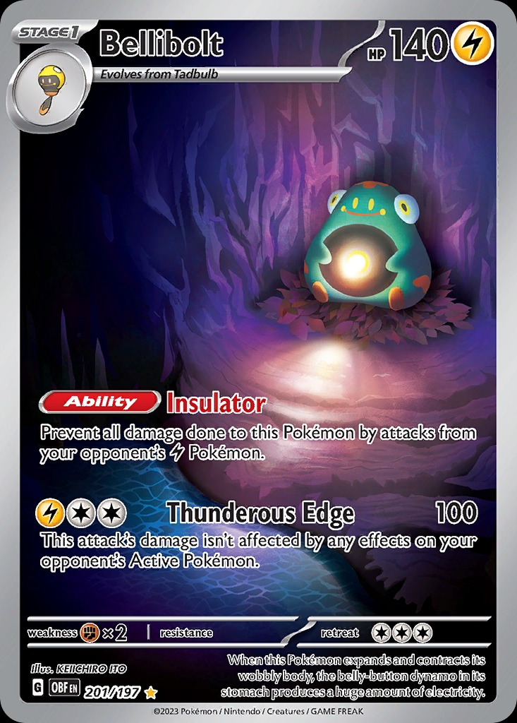 Bellibolt 201/197 - Obsidian Flames