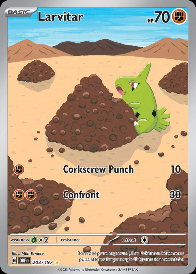 Larvitar 203/197 - Obsidian Flames