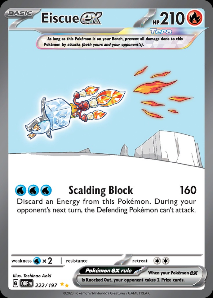 Eiscue ex 222/197 - Obsidian Flames