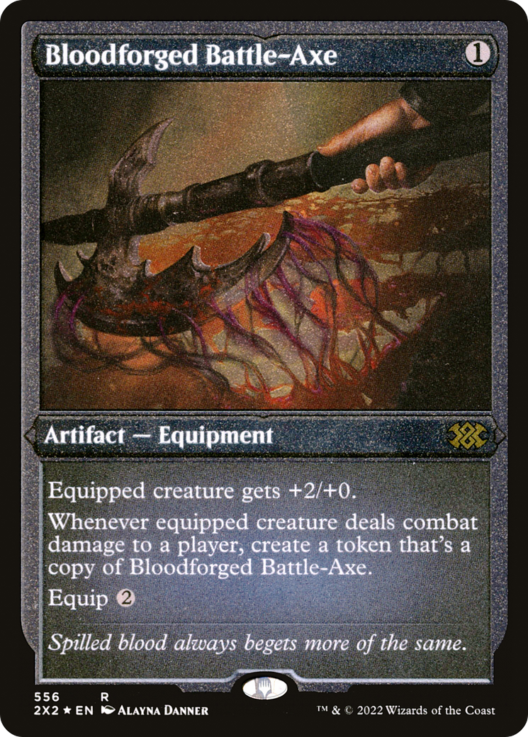 Bloodforged Battle-Axe ( Etched Foil )