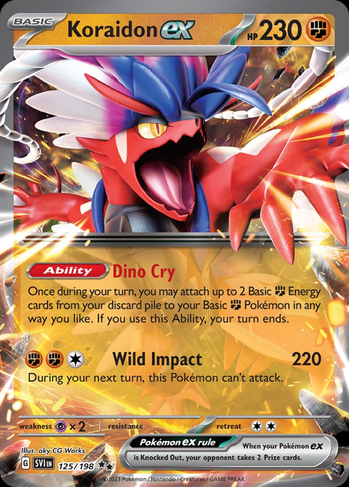 Koraidon ex 125/198 - Scarlet&Violet Base Set