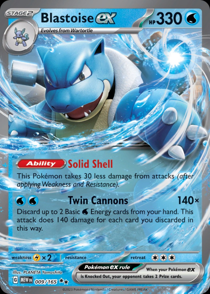 Blastoise ex 009/165 - Scarlet&Violet 151